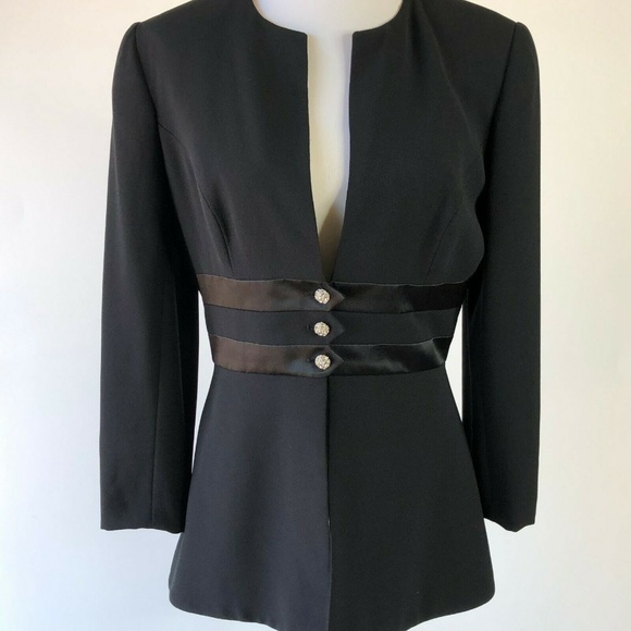 En Francais Jackets & Blazers - En Francais By Huey Waltzer Black Blazer Vintage C